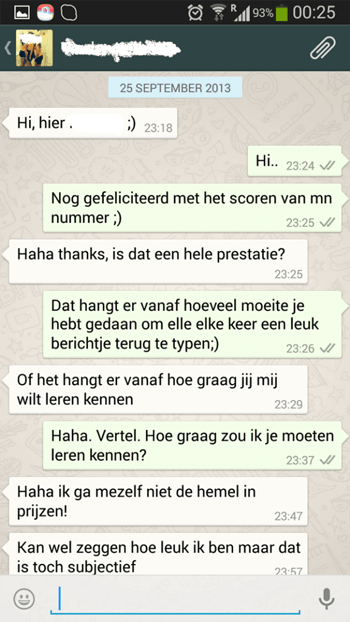 subtiel flirten op whatsapp