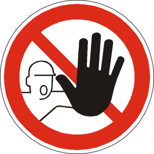 Het is verboden stop ga niet verder