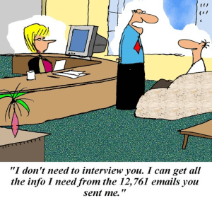 too many emails