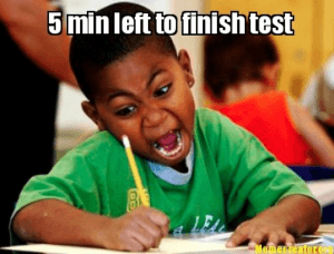 5 minuten over proefwerk test